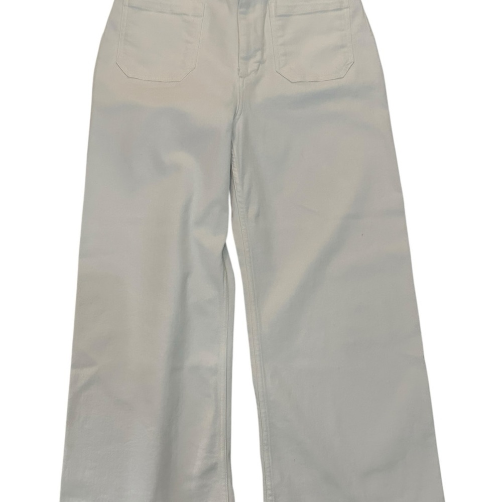 The Colette Cropped Wide-Leg Pants by Maeve white - Picture 13 of 13